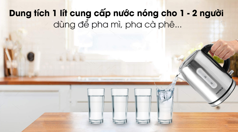 Dung tích 1L - Bình đun siêu tốc Hafele T-9017 1L