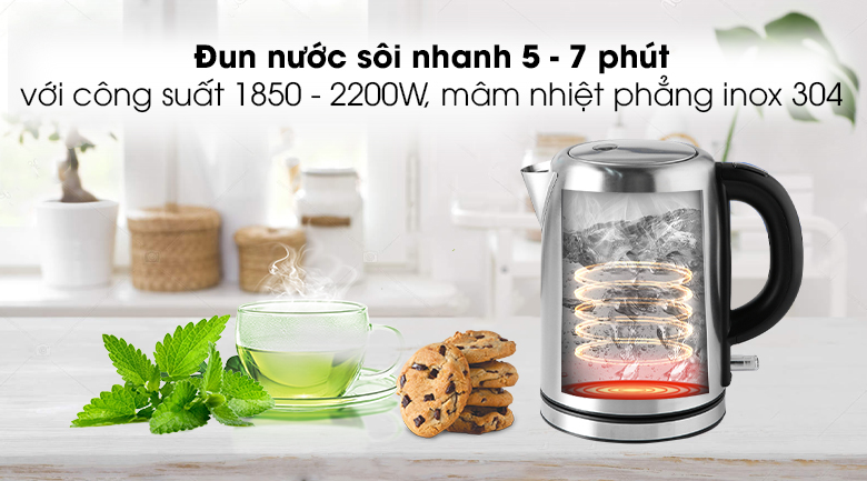 Công suất, mâm nhiệt Bình đun siêu tốc Hafele T-9017 1L