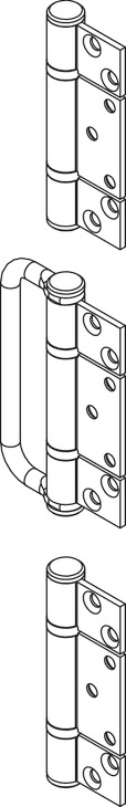 Bộ bản lề, BỘ BẢN LỀ TIÊU CHUẨN CÓ TAY NẮM MỘNG RỜI INOX MỜ, Mã số 943.34.097