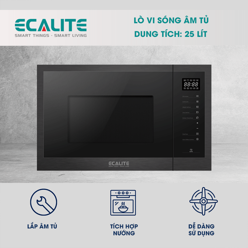 Lò vi sóng âm tủ Ecalite EMW-2560JB