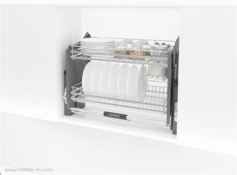 Giá bát đĩa nâng hạ Cucina 900mm Inox 304 504.76.138