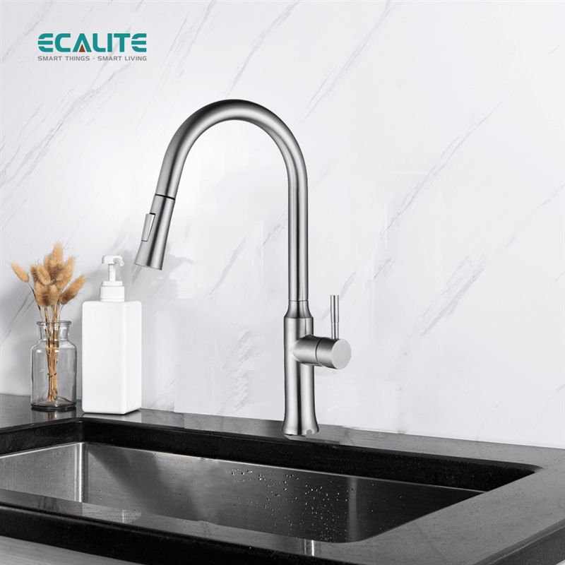 Vòi rửa chén nóng lạnh dây rút Pull-down Ecalite EF-K134S