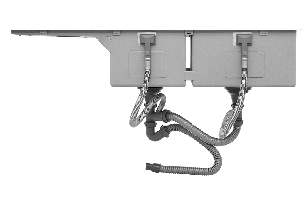Chậu rửa chén 2 ngăn 1 cánh inox Hafele HS21-SSD2S90L (567.94.050) - Có thể lắp âm hay lắp nổi