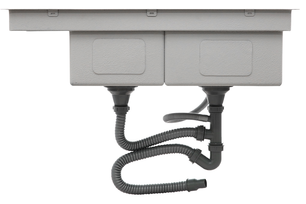Chậu rửa chén 2 ngăn 1 cánh inox Hafele HS21-SSD2S90M (567.94.040) - Độ sâu chậu 22 cm