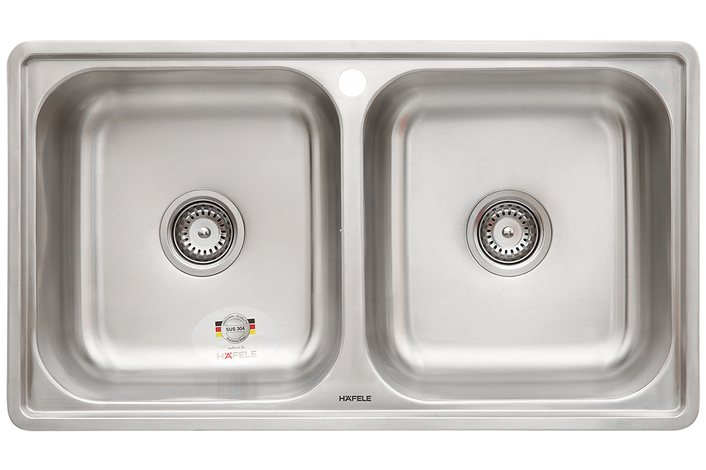 Chậu rửa chén 2 ngăn inox Hafele HS20-SSN2R90M (567.20.493) - Dáng chậu hình chữ nhật