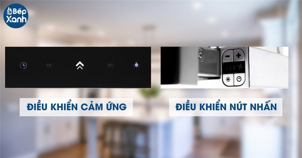 điều khiển trên máy hút mùi Hafele