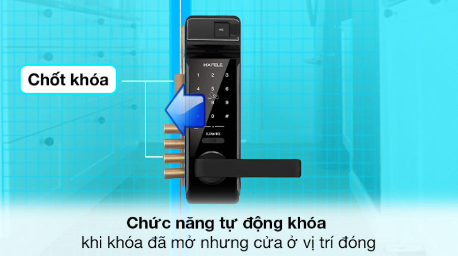 Tự động khóa - Khóa điện tử Hafele thân khóa lớn EL7700 (912.05.584)