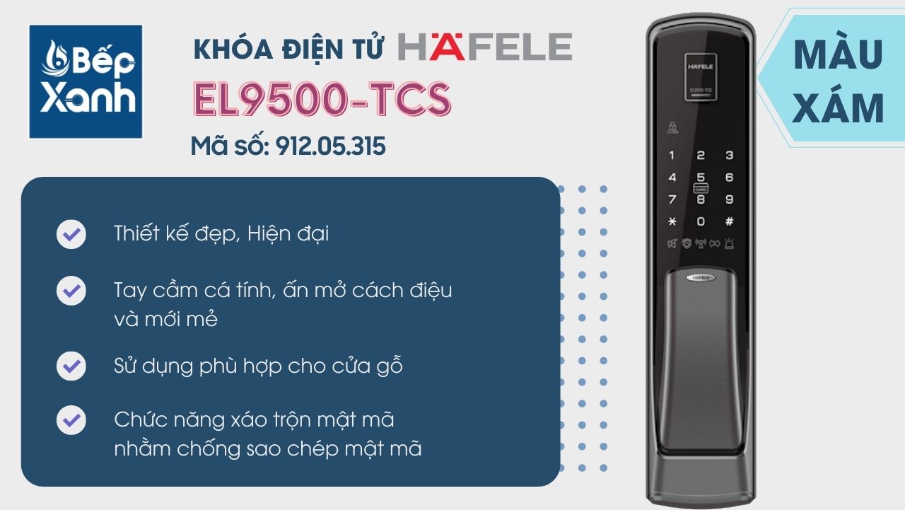 khóa điện tử hafele el9500 tcs