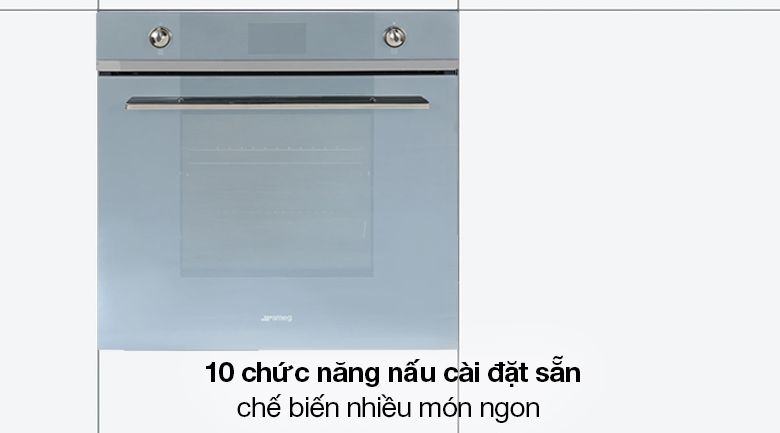 Lò nướng âm Smeg SO6102TS 68 lít (536.64.982) - Tích hợp 10 chương trình nấu cài đặt sẵn