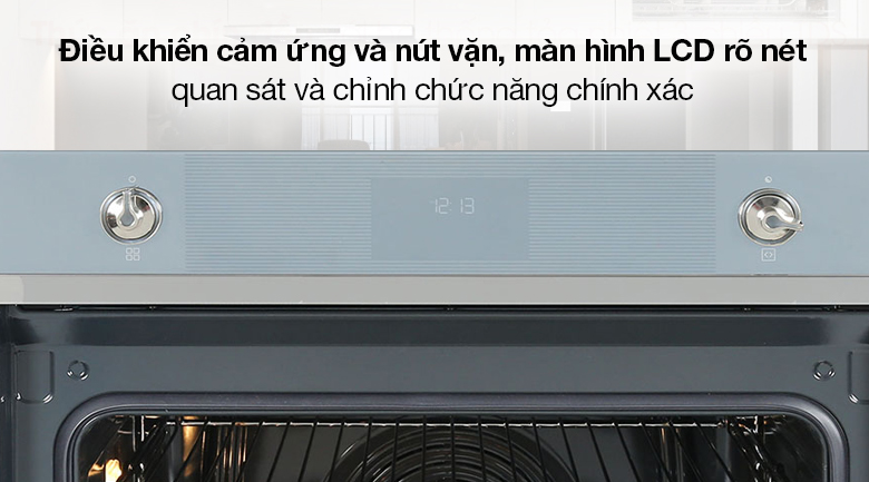 Lò nướng âm Smeg SO6102TS 68 lít (536.64.982) - Bảng điều khiển cảm ứng và nút vặn