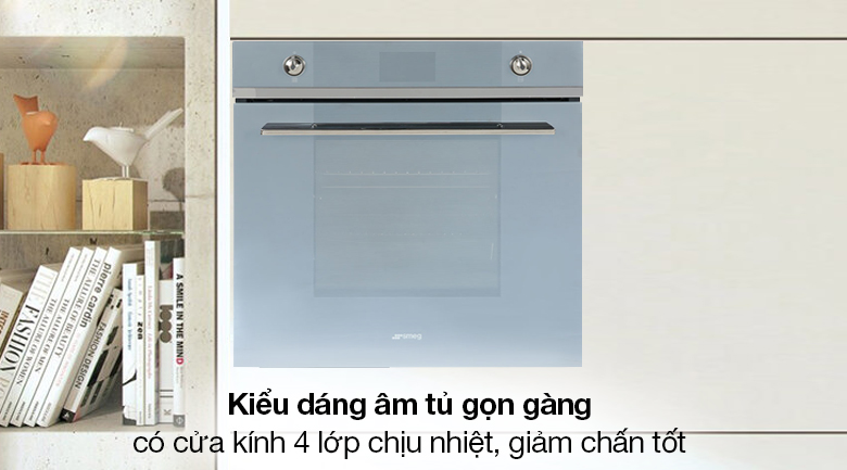 Lò nướng âm Smeg SO6102TS 68 lít (536.64.982) - Kiểu dáng âm tủ gọn gàng