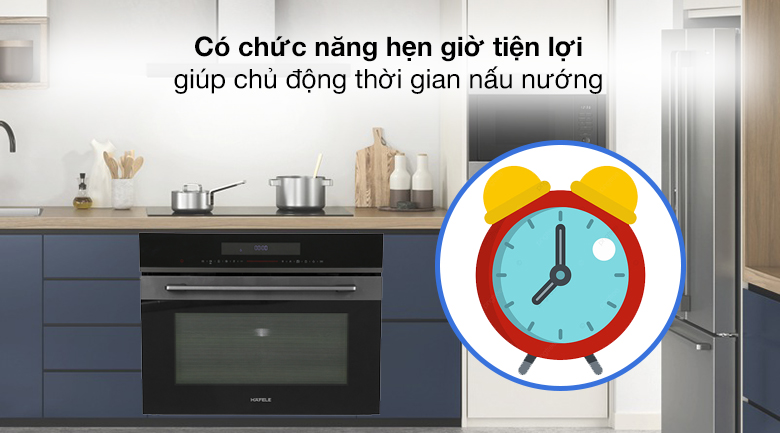 Hẹn giờ - Lò nướng kết hợp vi sóng lắp âm Hafele HCO-8T50A (538.01.431) 50 lít