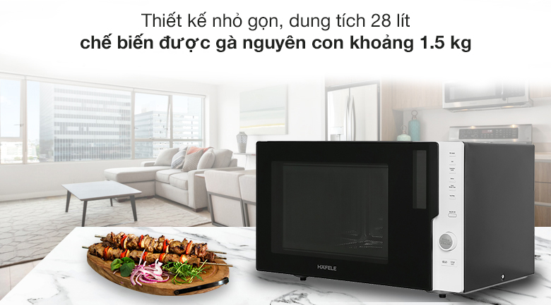 Dung tích 28 lít chế biến gà nguyên con khoảng 1.5 kg