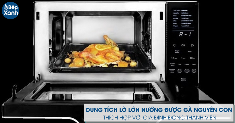 Dung tích lò lớn thích hợp gia đình đông thành viên