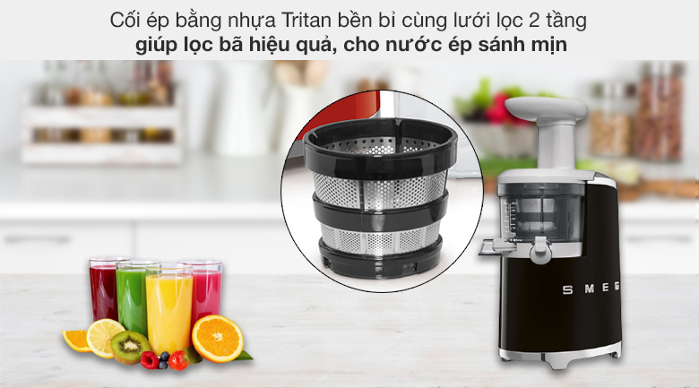 Máy ép chậm Smeg SJF01BLEU (535.43.621) - Lưới lọc