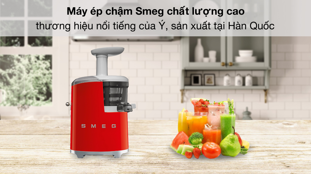 Máy ép chậm Smeg SJF01RDEU (535.43.629) - Thương hiệu đến từ Ý