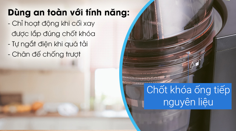 Máy ép chậm Hafele HSJ-B30A - Đảm bảo an toàn khi sử dụng