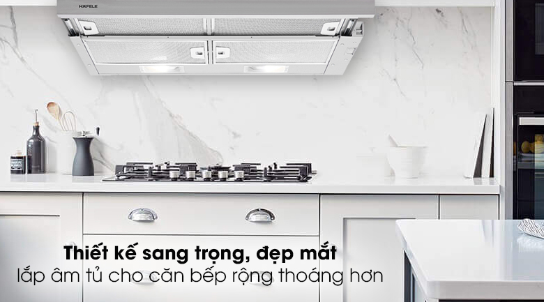 Máy hút mùi âm tủ Hafele HH-S70A - Máy hút mùi âm tủ bề mặt phủ inox màu bạc bóng đẹp