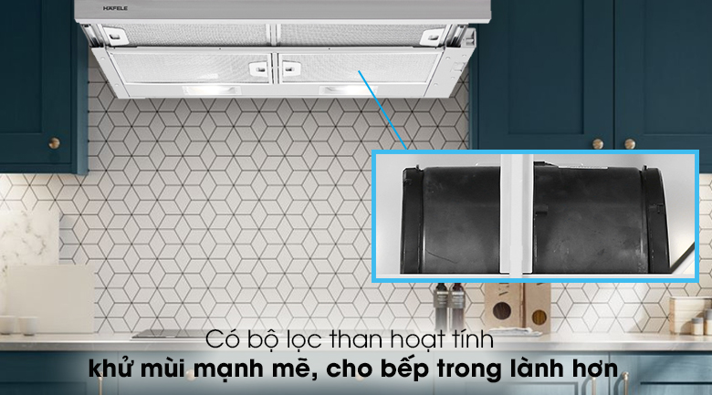 Máy hút mùi âm tủ Hafele HH-S70A - Có bộ lọc than hoạt tính khử mùi hiệu quả, kháng khuẩn, thân thiện với môi trường