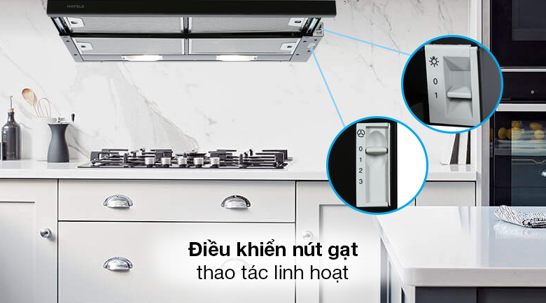 Máy hút mùi âm tủ Hafele HH-SG70A (533.89.021) - Bảng điều khiển nút gạt cơ