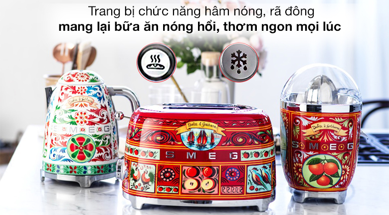 Chức năng - Máy nướng bánh mì Smeg D&G TSF01DGEU (535.43.680)