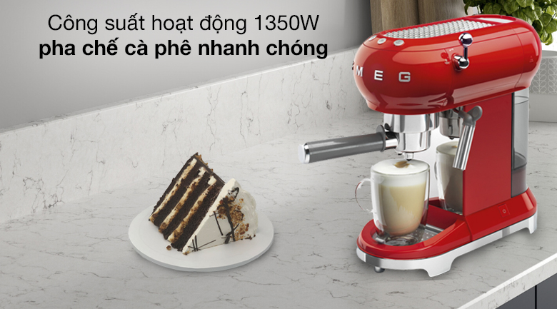 Máy pha cà phê Smeg ECF01RDEU (535.43.659) - Công suất