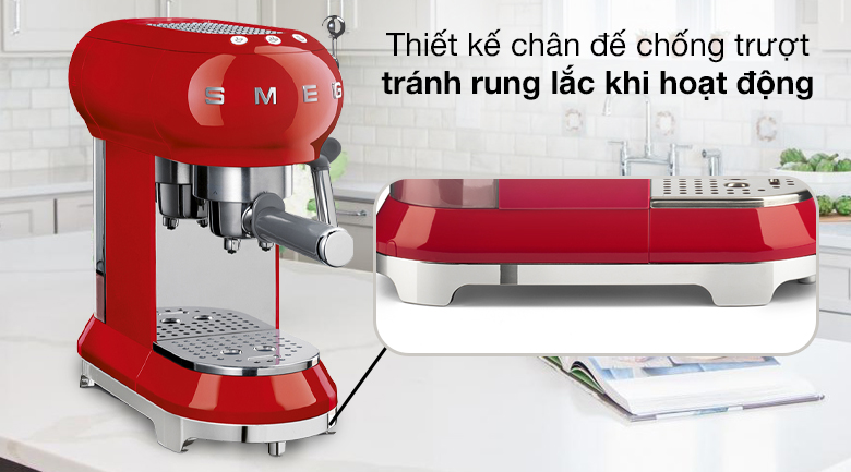 Máy pha cà phê Smeg ECF01RDEU (535.43.659) - Chân đế