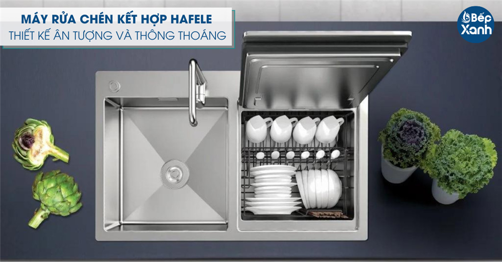 Máy rửa chén kết hợp chaquaj rửa chén Hafele