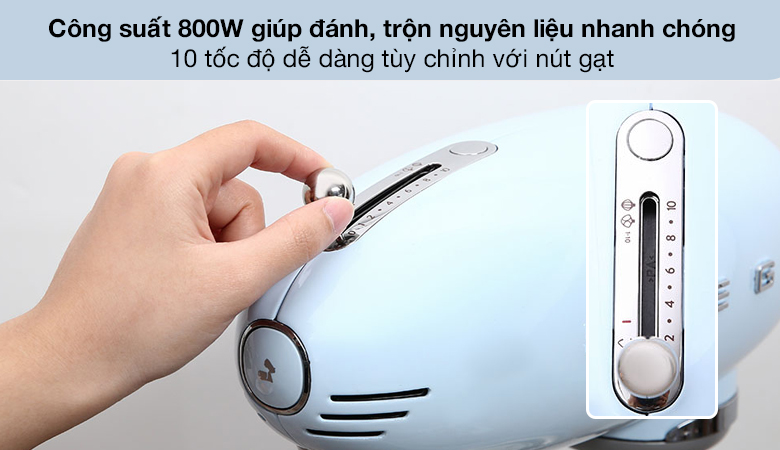 Công suất - Máy trộn bột đa năng Smeg SMF02PBEU (535.43.608)