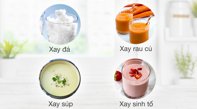 Máy xay sinh tố Smeg BLF01CREU (535.43.635) - Chức năng xay