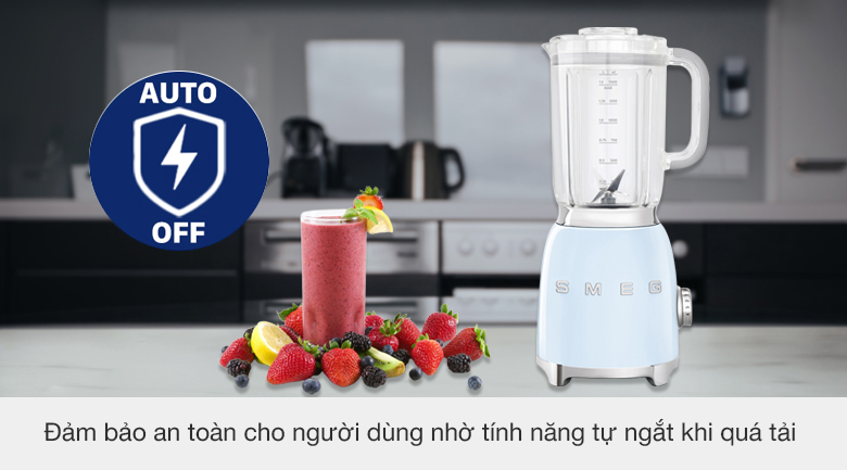 Máy xay sinh tố Smeg BLF01PBEU (535.43.638) - Tính năng tự động ngắt khi quá nhiệt