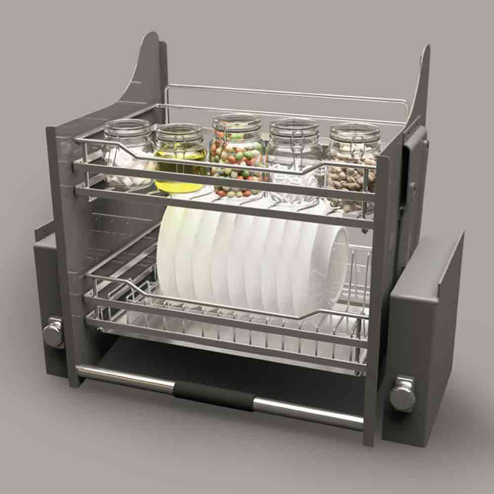 Kệ Chén Di Động Cửa 800mm Mạ Chrome Cucina Lento 504.76.207