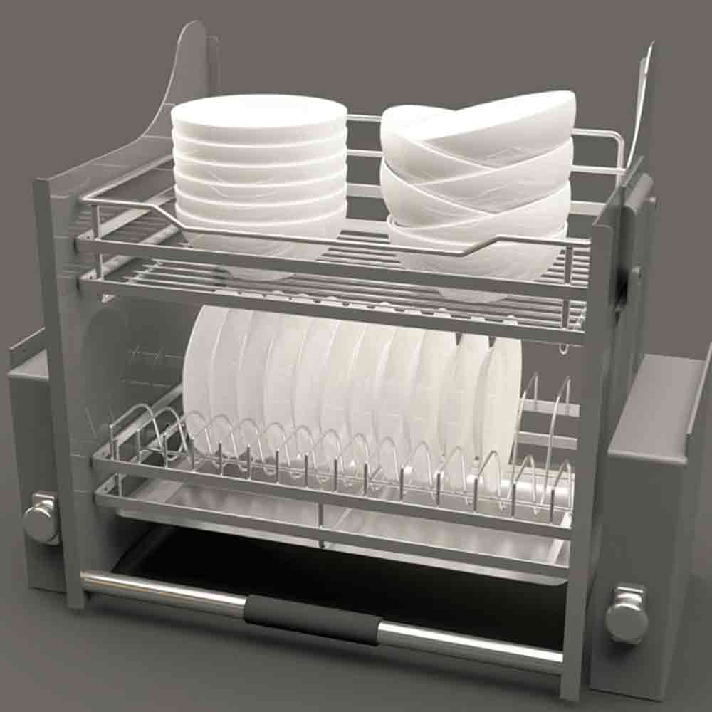 Kệ Chén Di Động Cửa 700mm Mạ Chrome Cucina Lento 504.76.215