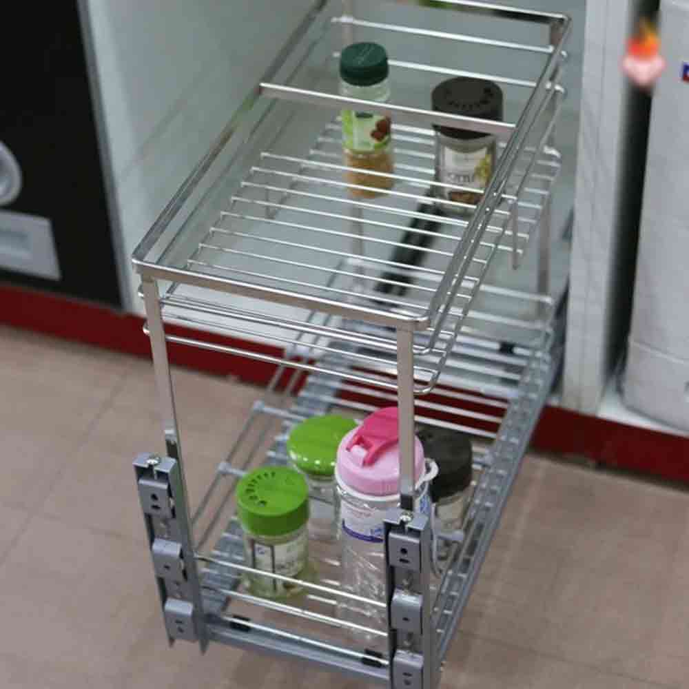 Kệ Gia Vị Mạ Chrome Cửa 400mm Cucina Sonata 549.20.235