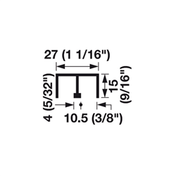 Ray dẫn hướng / trượt đôi, Nhôm, Mã số 415.10.802