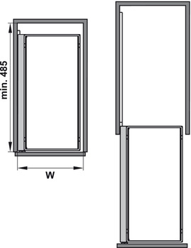 Bộ Rổ Kéo Ray Trái Cửa 300mm Hafele Comfort II   545.53.965