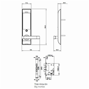 Khóa điện tử Hafele EL7900-TCB 912.05.647