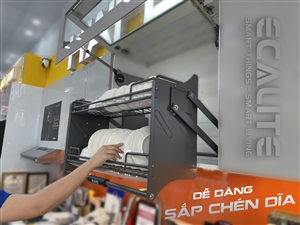 Kệ chén di động tủ trên nan Oval N-Series Lift-Basket Ecalite EL-N4117G