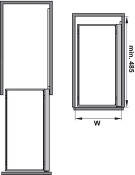 Bộ Rổ Kéo Ray Trái Cửa 300mm Hafele Comfort II   545.53.965