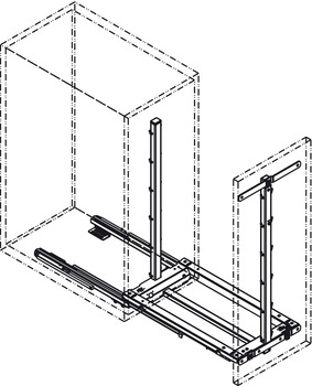 Bộ Rổ Kéo Cửa 300mm Hafele Dipensa Junior III 545.11.962