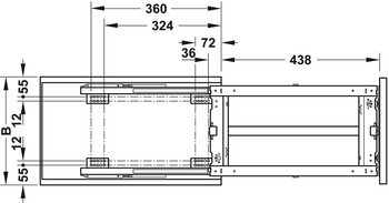 Bộ Rổ Kéo Cửa 300mm Hafele Dipensa Junior III 545.11.962