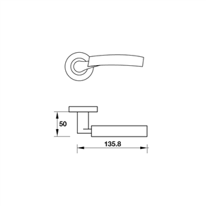 Tay nắm gạt Hafele 903.99.032