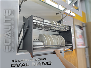Kệ chén di động tủ trên nan Oval N-Series Lift-Basket Ecalite EL-N4117G