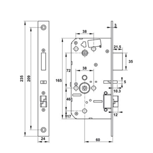 Khóa điện tử Hafele PP8100 912.20.261 (đồng bóng)
