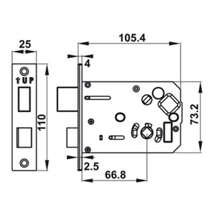 Khóa điện tử Hafele EL7700-TCS 912.05.584 (màu đen, thân khóa lớn)