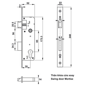 Khóa điện tử Hafele EL6500-TCS 912.20.122