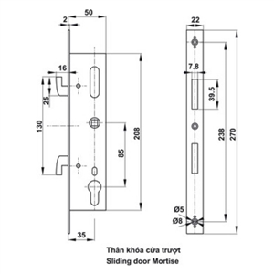 Khóa điện tử Hafele EL6500-TCS 912.20.130