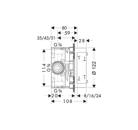 Bộ âm iBox cho dòng Hansgrohe - 01800180 589.29.950