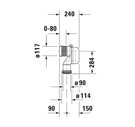 Bộ nối chuyển đổi đường xả dọc 588.45.961