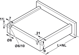 Ray âm Hafele EPC Plus 433.03.005 (dài 450mm, giảm chấn, mở 3/4)